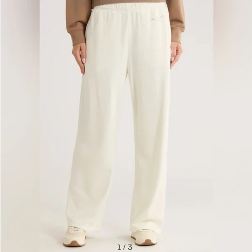 NWT | rag & bone Women's Terry Wide Leg Sweatpant | Size Small | Color Chalk